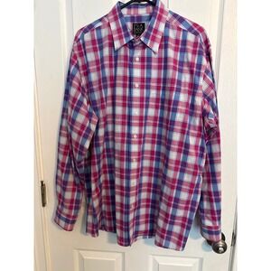 Jos. A. Bank Classic Plaid Button Down Shirt Long Sleeve XL